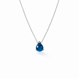  Teardrop Zircon Necklace in Sterling Silver - friendship necklace gift from Bestie Keepsake