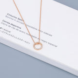  Pavé Open Circle Pendant Necklace in Alloy - friendship necklace gift from Bestie Keepsake