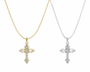  Ornate Petal Cross Pendant Necklace with Mother of Pearl - friendship necklace gift from Bestie Keepsake