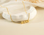  3D Bubble Initial Necklace Gold Alloy - friendship necklace gift from Bestie Keepsake