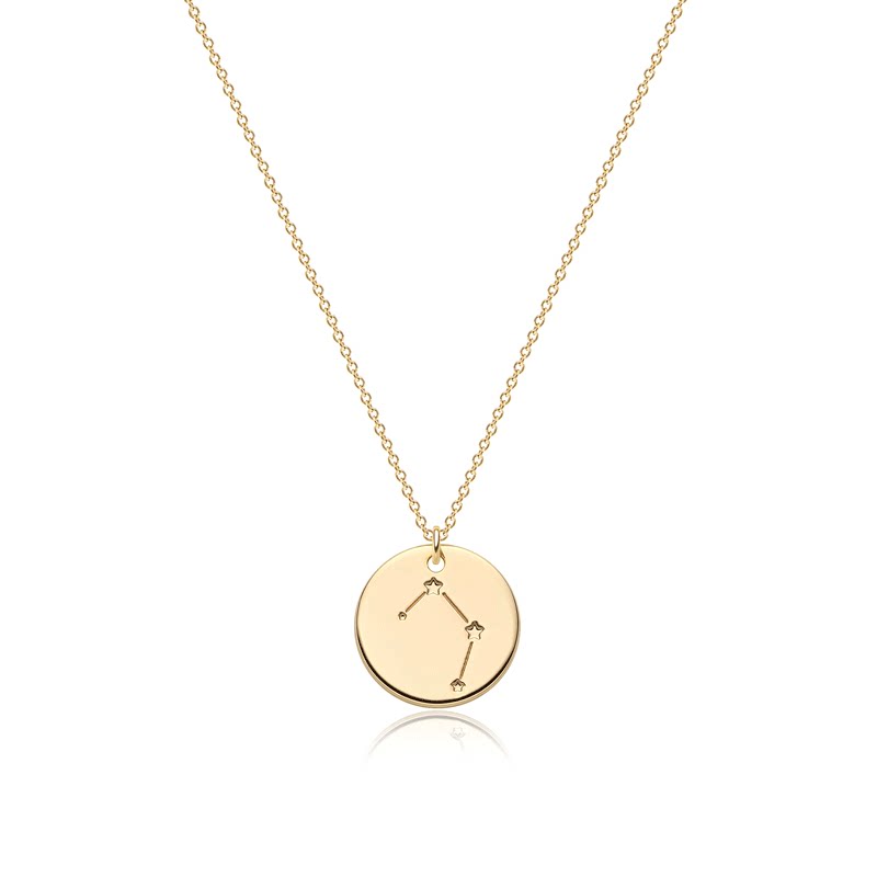  Constellation Coin Pendant Necklace in 14K Gold Plated - friendship necklace gift from Bestie Keepsake