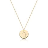  Constellation Coin Pendant Necklace in 14K Gold Plated - friendship necklace gift from Bestie Keepsake