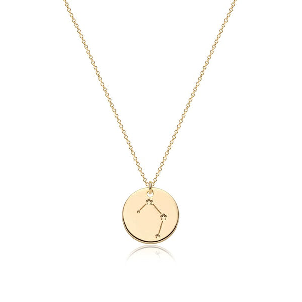  Constellation Coin Pendant Necklace in 14K Gold Plated - friendship necklace gift from Bestie Keepsake