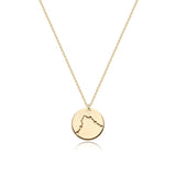  Constellation Coin Pendant Necklace in 14K Gold Plated - friendship necklace gift from Bestie Keepsake