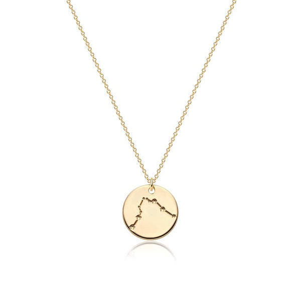  Constellation Coin Pendant Necklace in 14K Gold Plated - friendship necklace gift from Bestie Keepsake