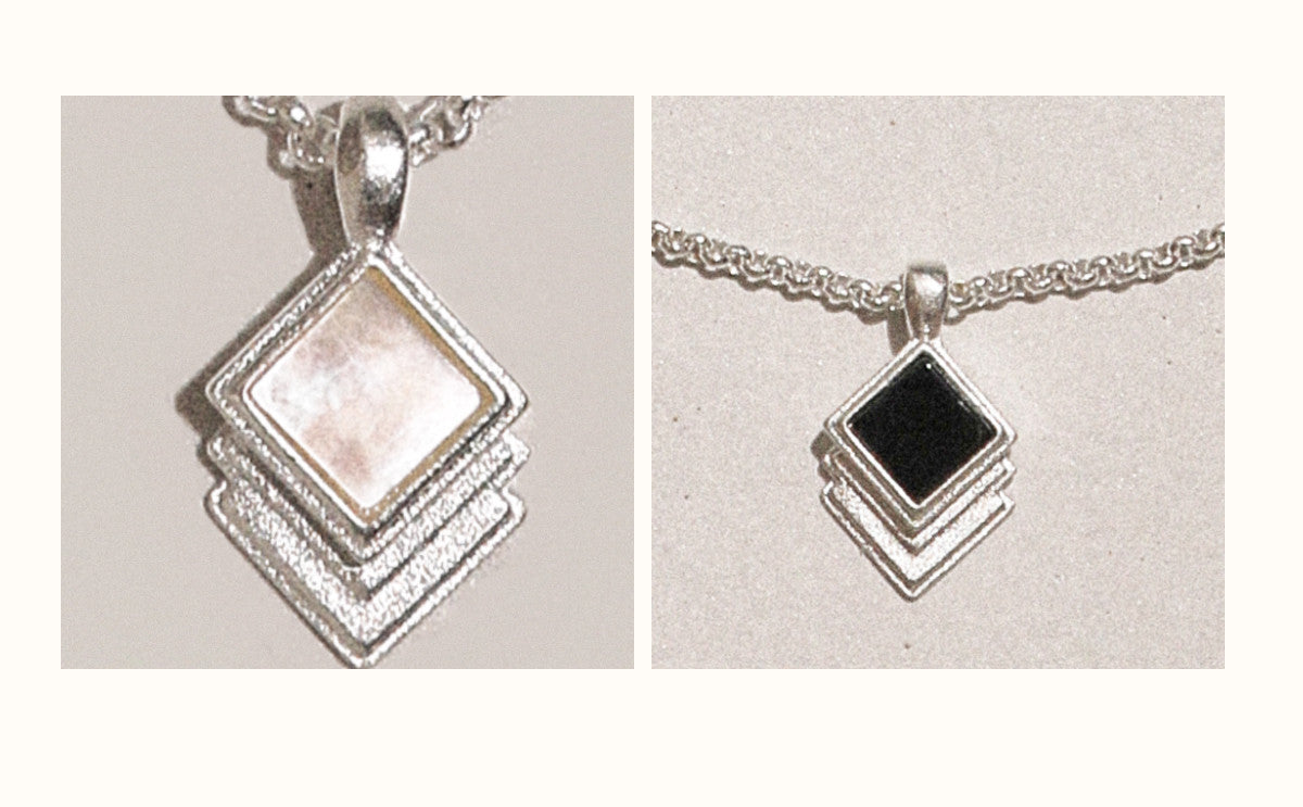  Vintage-Inspired Rhombus Pendant Necklace - friendship necklace gift from Bestie Keepsake