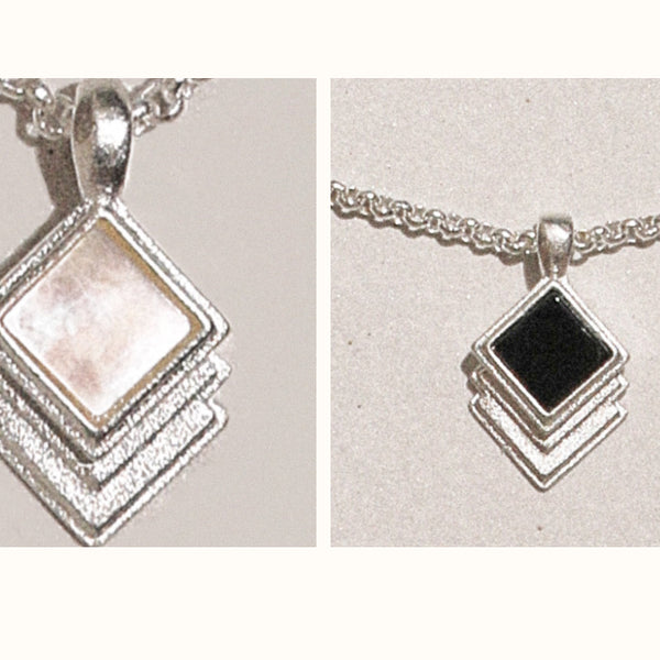 Vintage-Inspired Rhombus Pendant Necklace - friendship necklace gift from Bestie Keepsake