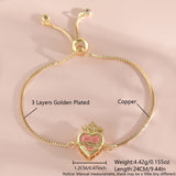  Ornate Pink Heart Slider Bracelet - friendship necklace gift from Bestie Keepsake