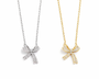  Sparkling Bow Cubic Zirconia Necklace - friendship necklace gift from Bestie Keepsake