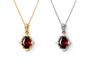  Ornate Crimson Zirconia Pendant S925 Necklace - friendship necklace gift from Bestie Keepsake