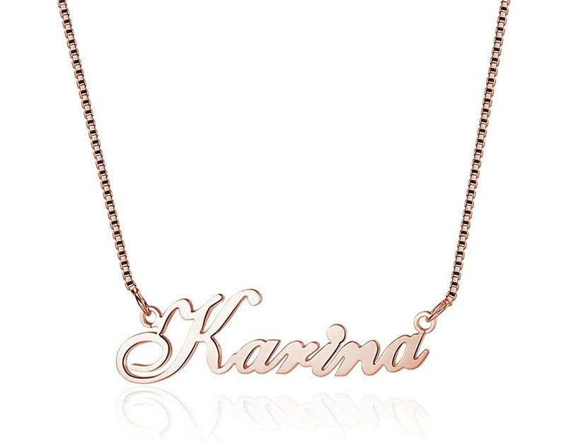  Custom Script Name Necklace in Sterling Silver - friendship necklace gift from Bestie Keepsake
