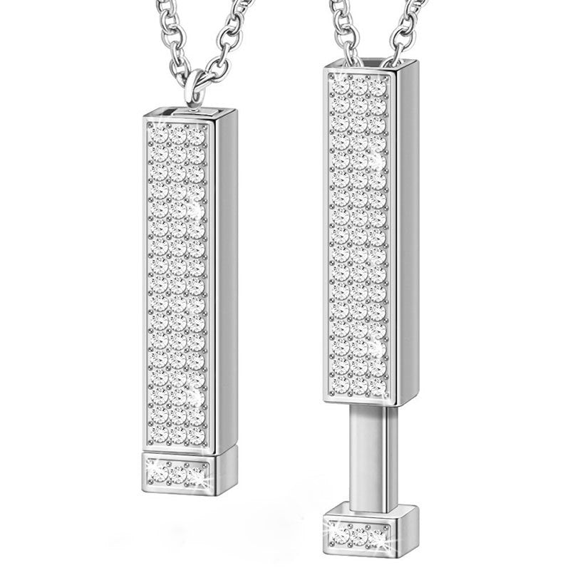  Crystal Encrusted Hidden Bar Necklace - friendship necklace gift from Bestie Keepsake