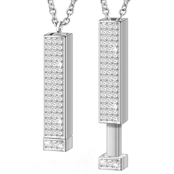  Crystal Encrusted Hidden Bar Necklace - friendship necklace gift from Bestie Keepsake