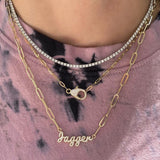  Ornate Lobster Clasp Pendant Bamboo Link Necklace in S925 Silver - friendship necklace gift from Bestie Keepsake