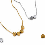 Petite Heart Charm Initial Necklace Stainless Steel - friendship necklace gift from Bestie Keepsake