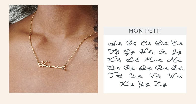  Cursive Script Name Necklace with Sparkling Accent in S925 Sterling Silver - friendship necklace gift from Bestie Keepsake