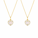 Bowknot Heart Zircon Necklace - friendship necklace gift from Bestie Keepsake