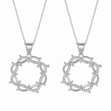  Micro-Pave Thorn Circle Necklace - friendship necklace gift from Bestie Keepsake