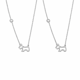  Hollow Puppy Pendant S925 Sterling Silver Necklace - friendship necklace gift from Bestie Keepsake