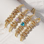  Pave CZ Initial & Heart Birthstone Adjustable Bracelet - friendship necklace gift from Bestie Keepsake