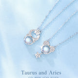  Celestial Zodiac Sterling Silver Necklace - friendship necklace gift from Bestie Keepsake