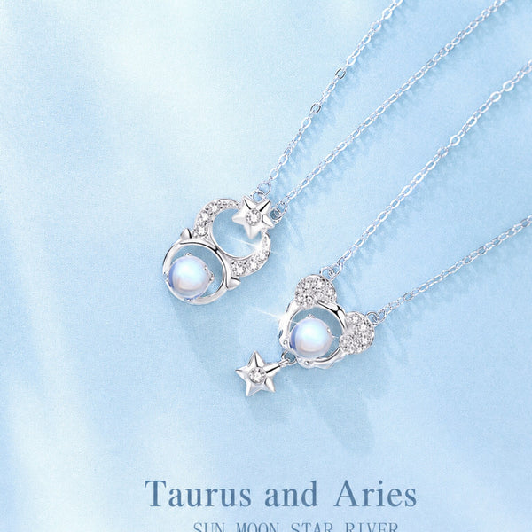  Celestial Zodiac Sterling Silver Necklace - friendship necklace gift from Bestie Keepsake