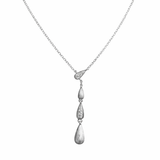  Dainty Water Drop Zirconia Necklace in Sterling Silver - friendship necklace gift from Bestie Keepsake