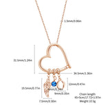  Open Heart Initial and Birthstone Necklace Stainless Steel - friendship necklace gift from Bestie Keepsake
