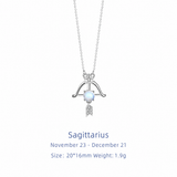  Celestial Zodiac Sterling Silver Necklace - friendship necklace gift from Bestie Keepsake