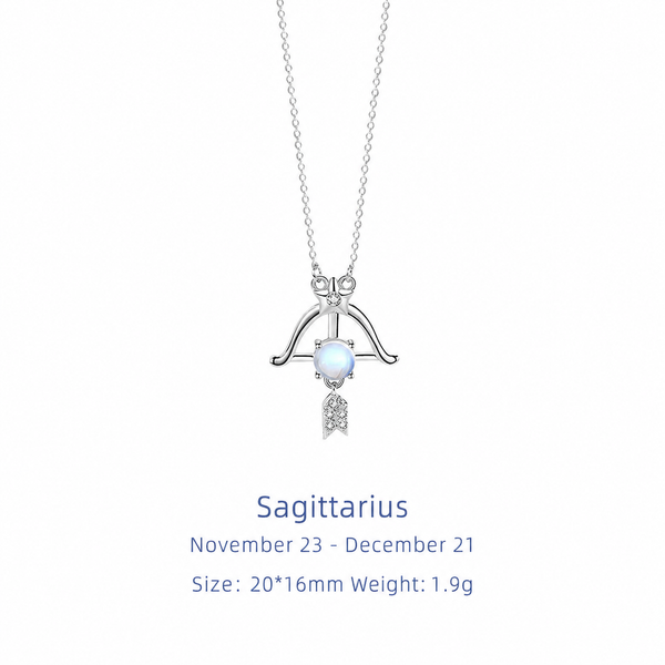  Celestial Zodiac Sterling Silver Necklace - friendship necklace gift from Bestie Keepsake