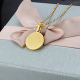  Initial Medallion Shell Pendant Necklace - friendship necklace gift from Bestie Keepsake