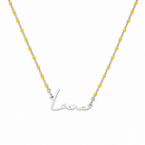  Script Name Beaded Rosary Necklace in Stainless Steel - friendship necklace gift from Bestie Keepsake