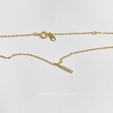  Pave Slender Bar Necklace in 925 Sterling Silver - friendship necklace gift from Bestie Keepsake