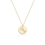  Constellation Coin Pendant Necklace in 14K Gold Plated - friendship necklace gift from Bestie Keepsake