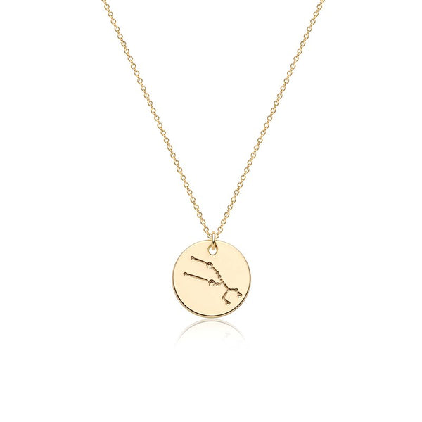  Constellation Coin Pendant Necklace in 14K Gold Plated - friendship necklace gift from Bestie Keepsake