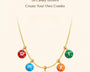  Colorful Enamel Initial Charm Necklace in Gold-Plated Brass - friendship necklace gift from Bestie Keepsake