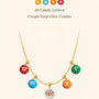  Colorful Enamel Initial Charm Necklace in Gold-Plated Brass - friendship necklace gift from Bestie Keepsake