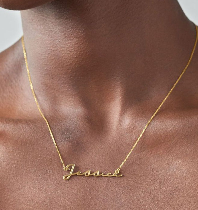  Custom Script Name Necklace in Sterling Silver - friendship necklace gift from Bestie Keepsake