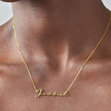  Custom Script Name Necklace in Sterling Silver - friendship necklace gift from Bestie Keepsake