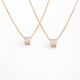  Pave Cylinder Pendant Necklace Sterling Silver - friendship necklace gift from Bestie Keepsake