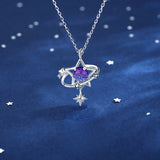  Celestial Star Orbit Pendant Necklace S925 Sterling Silver - friendship necklace gift from Bestie Keepsake