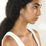  Vintage-Inspired Rhombus Stone Pendant Necklace Silver Plated - friendship necklace gift from Bestie Keepsake