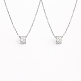  Pave Cylinder Pendant Necklace Sterling Silver - friendship necklace gift from Bestie Keepsake