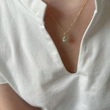  Teardrop Sky Blue Topaz Necklace S925 Sterling Silver - friendship necklace gift from Bestie Keepsake