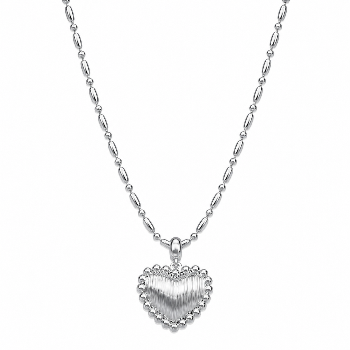  Ornate Textured Heart Pendant Necklace in 18K Gold Plated Brass - friendship necklace gift from Bestie Keepsake