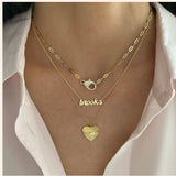  Ornate Lobster Clasp Pendant Bamboo Link Necklace in S925 Silver - friendship necklace gift from Bestie Keepsake