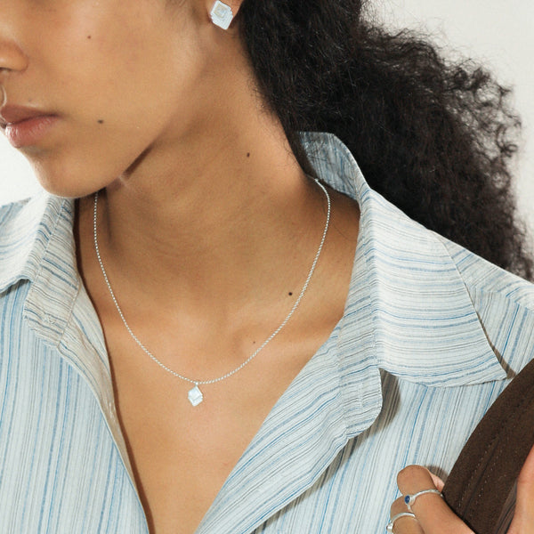  Vintage-Inspired Rhombus Pendant Necklace - friendship necklace gift from Bestie Keepsake