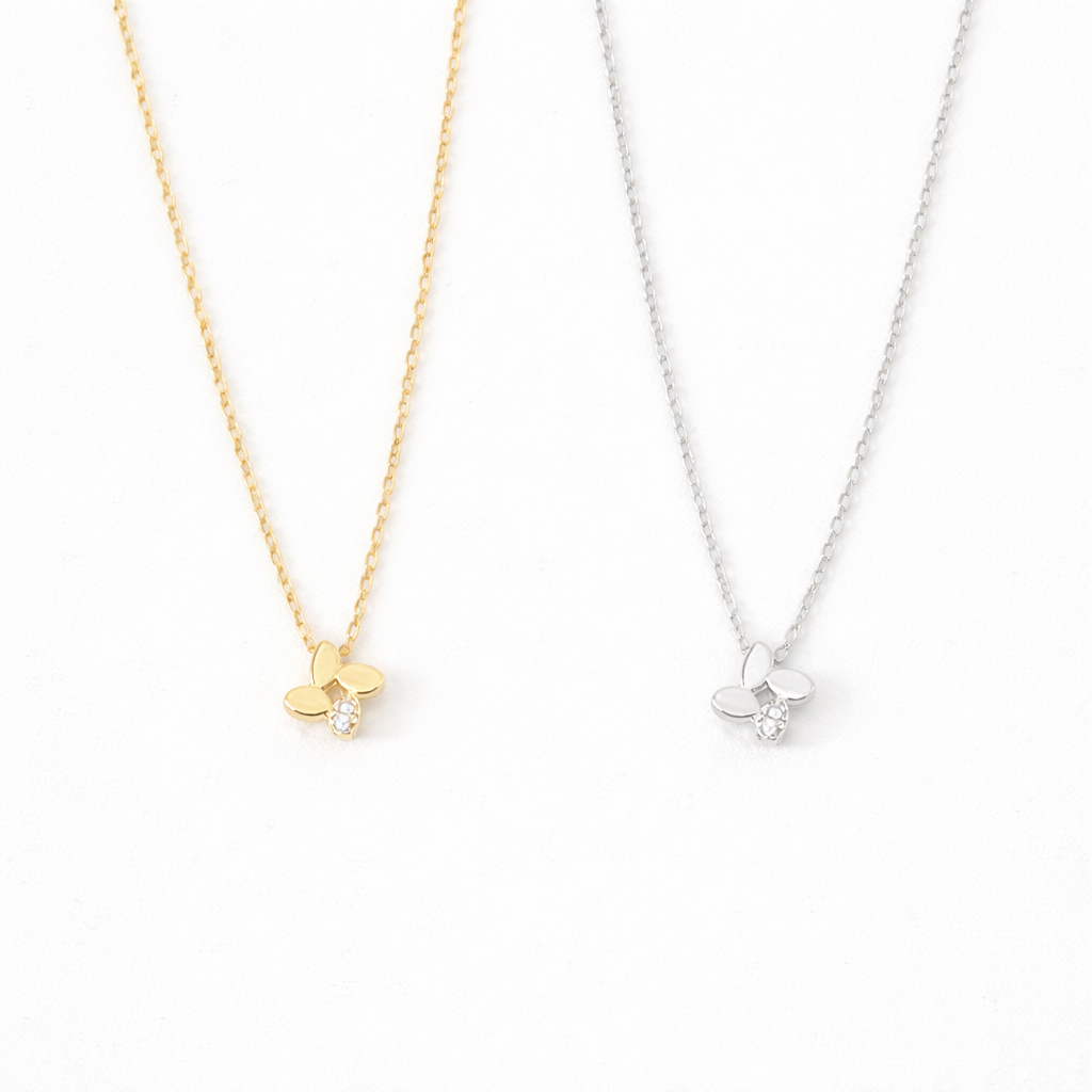  Pinwheel Clover Pendant Necklace S925 Sterling Silver - friendship necklace gift from Bestie Keepsake