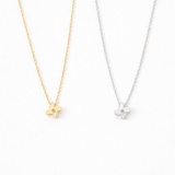  Pinwheel Clover Pendant Necklace S925 Sterling Silver - friendship necklace gift from Bestie Keepsake