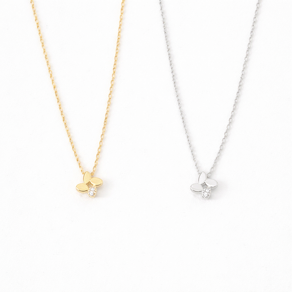  Pinwheel Clover Pendant Necklace S925 Sterling Silver - friendship necklace gift from Bestie Keepsake